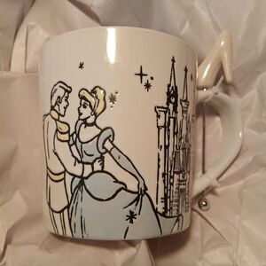 ( New) Disney Cinderella Mug with Ceramic High Heel Stirrer